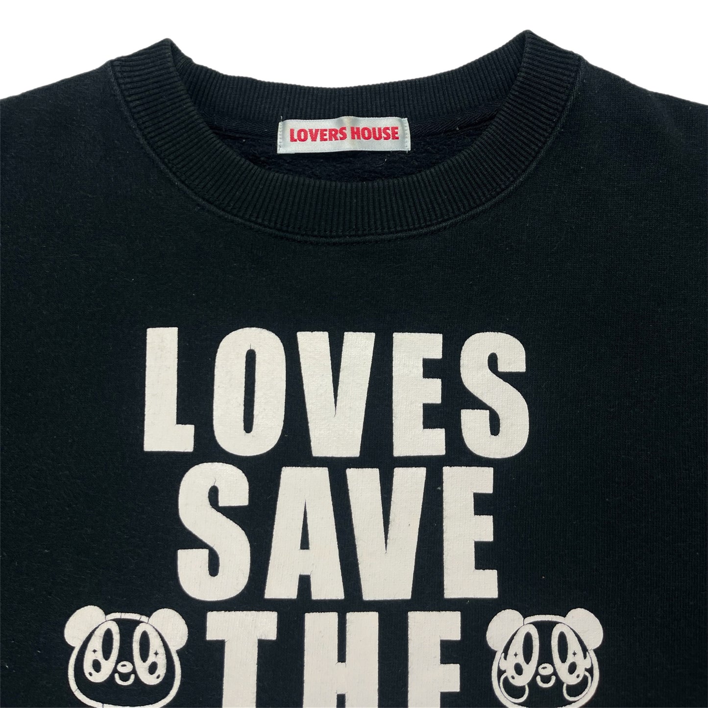 NOL 1998 LOVERS HOUSE Ken & Mary Black Crewneck - Size Medium