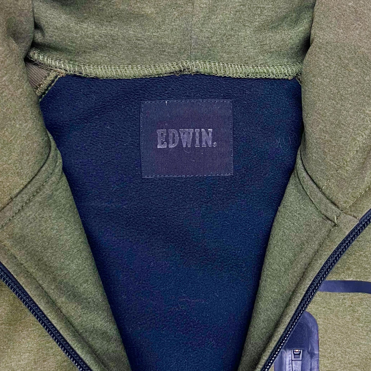 Edwin Brown Zip Up Hoodie - Size Medium