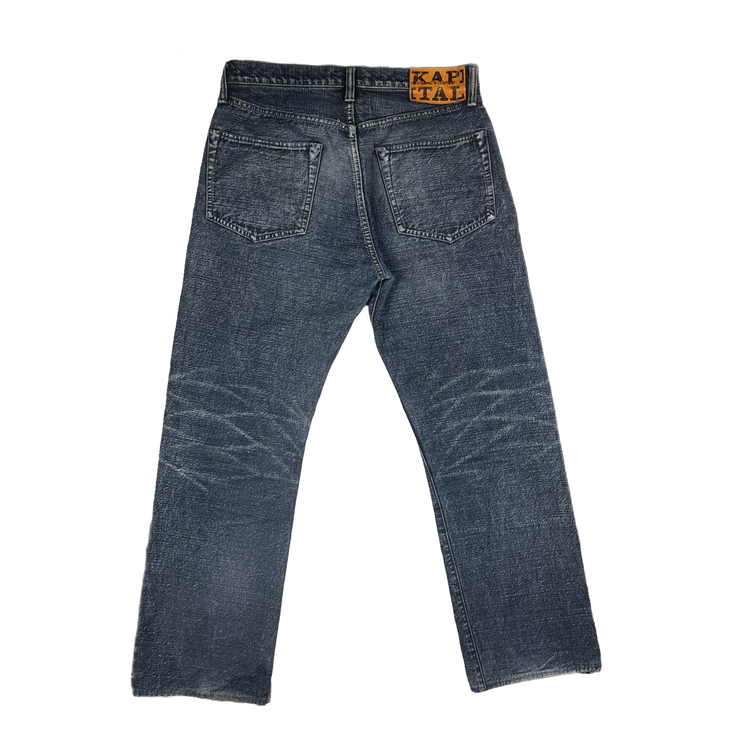 Kapital Native Pattern Indigo Selvedge Jeans - Size 33