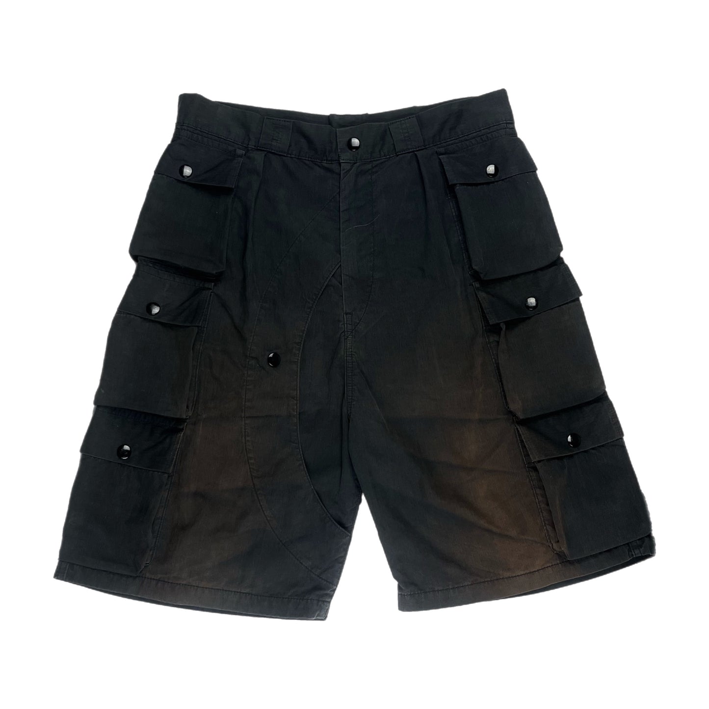 Kapital Black Rip-Stop Nam Cargo Shorts - Size 3