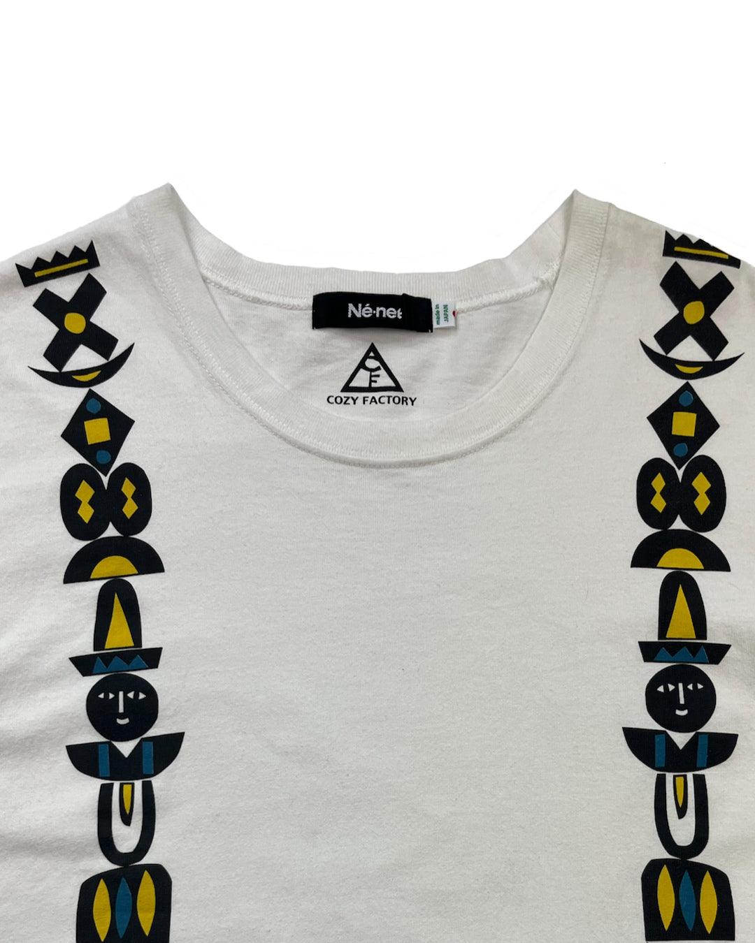 Né-Net x Cozy Factory White Totem Tee - Size 2 (JPN)