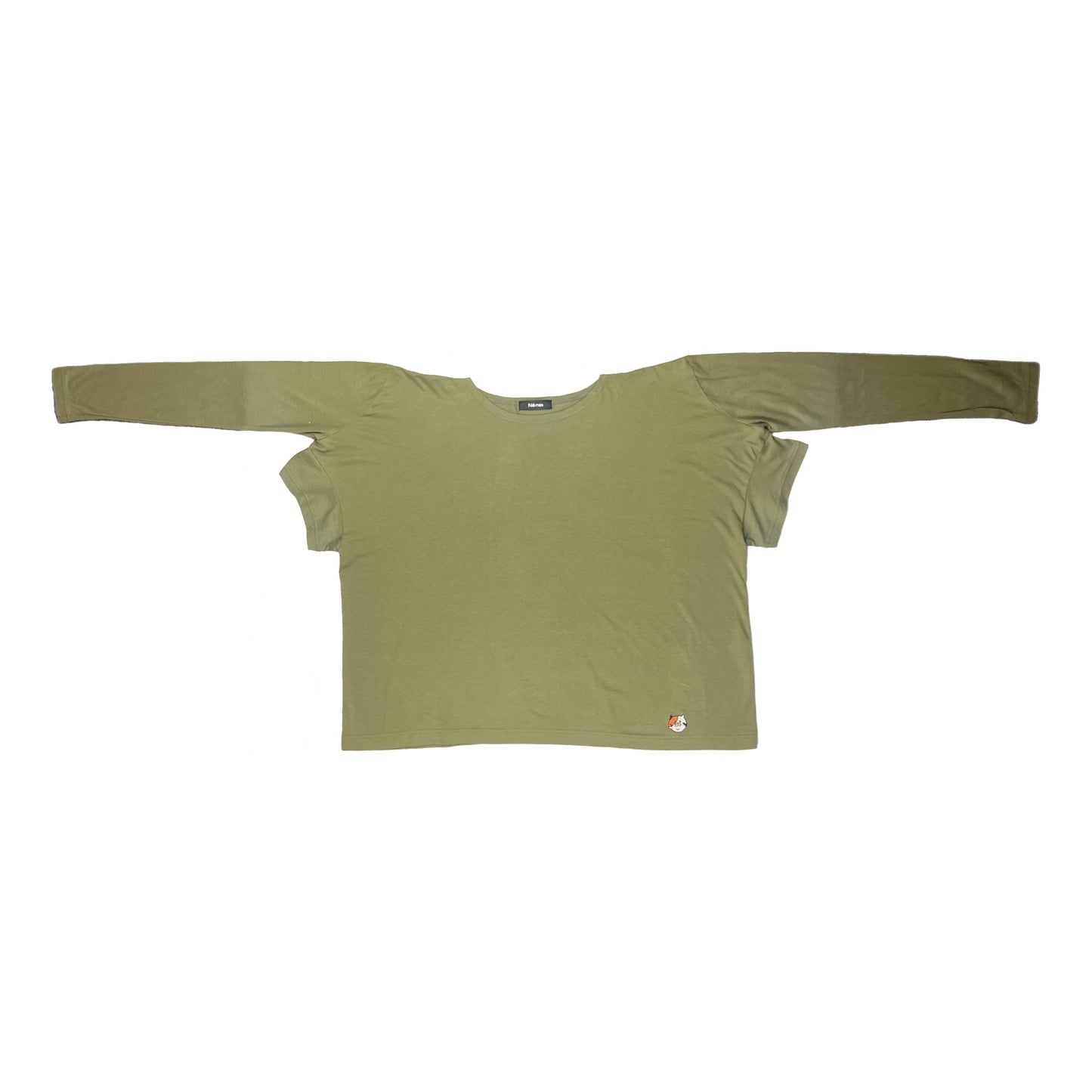 Né-net Olive Long Sleeve Calico Top - Size 2 (JPN)