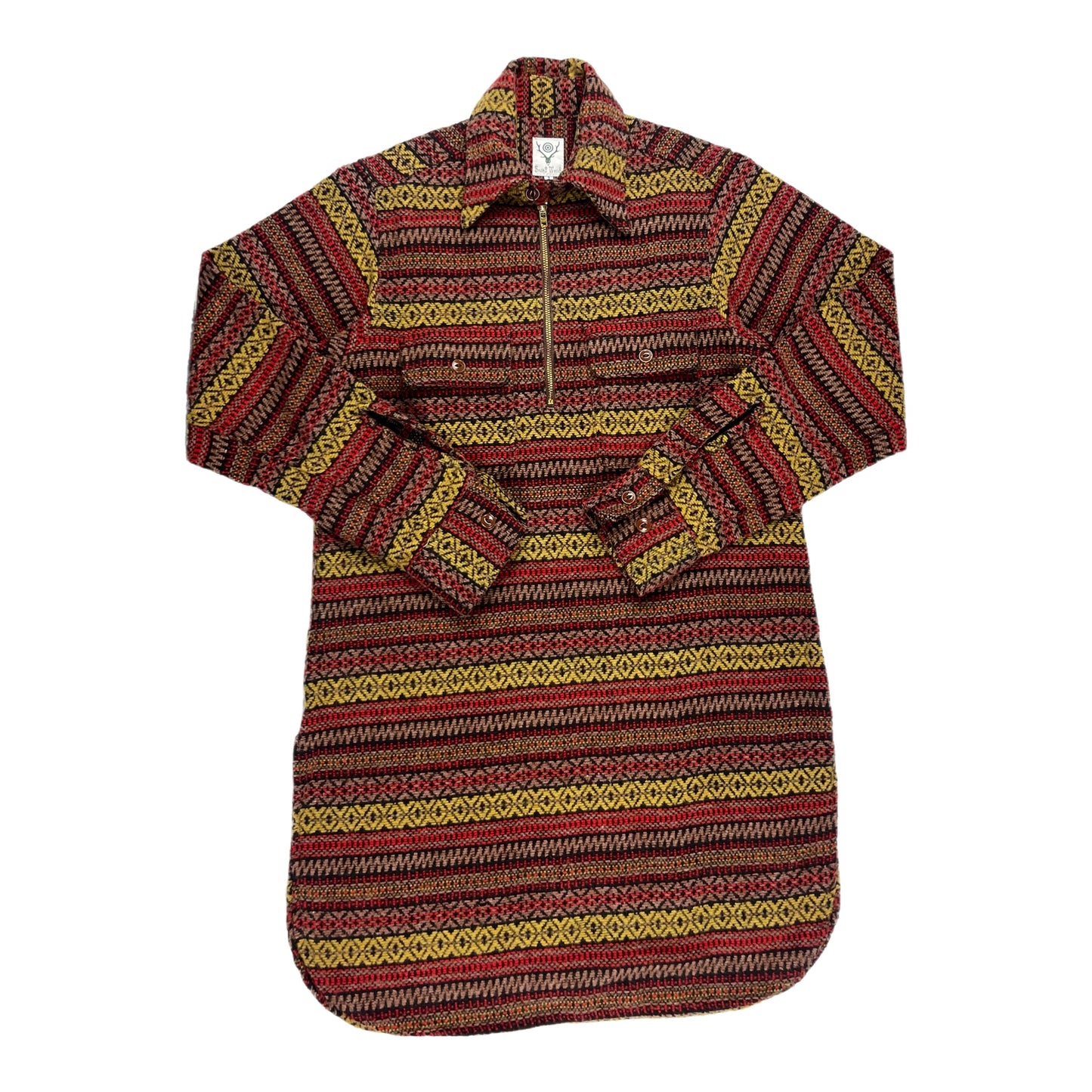 South2 West8 Ethnic Jacquard Tunic Dress - Size 2 (JPN)