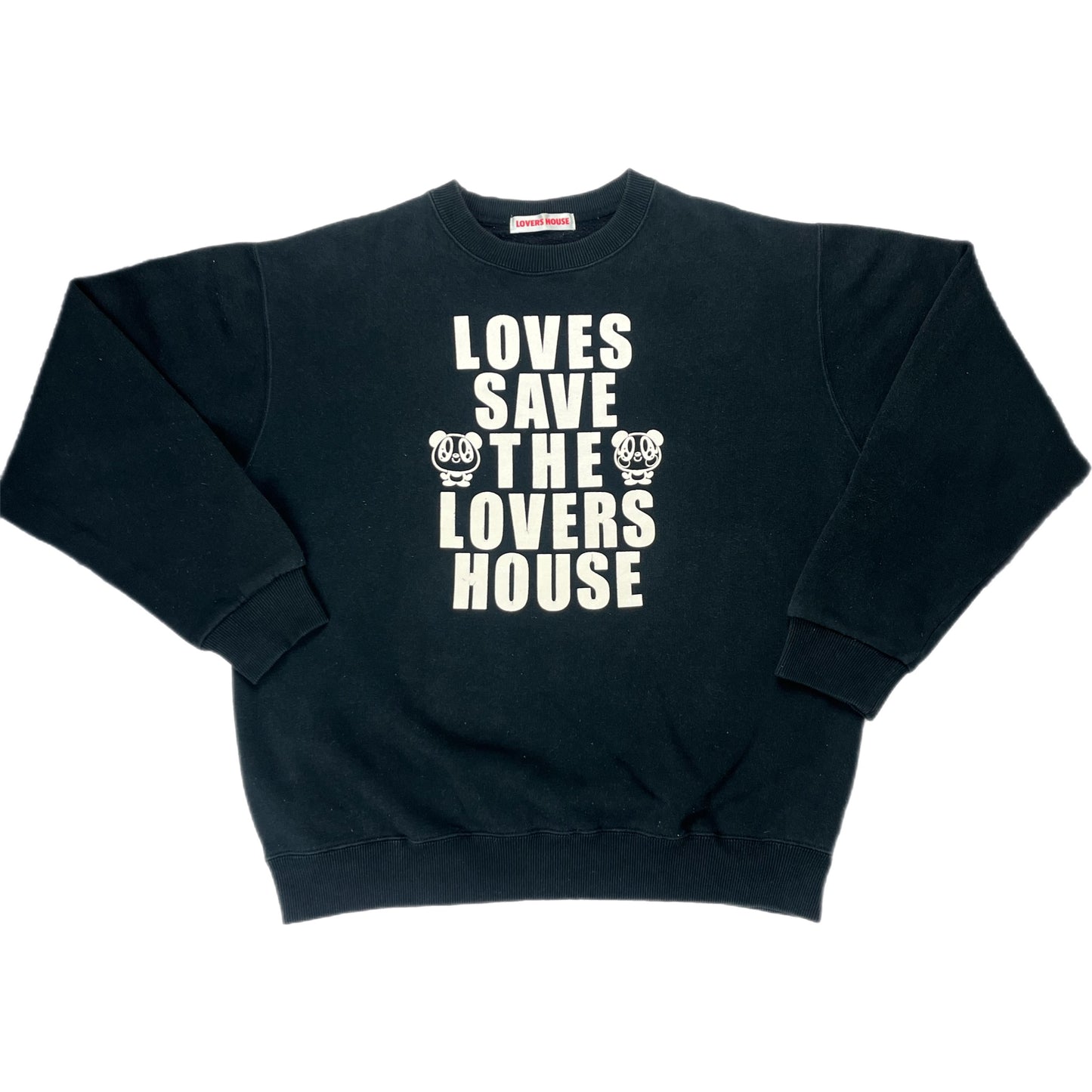 NOL 1998 LOVERS HOUSE Ken & Mary Black Crewneck - Size Medium