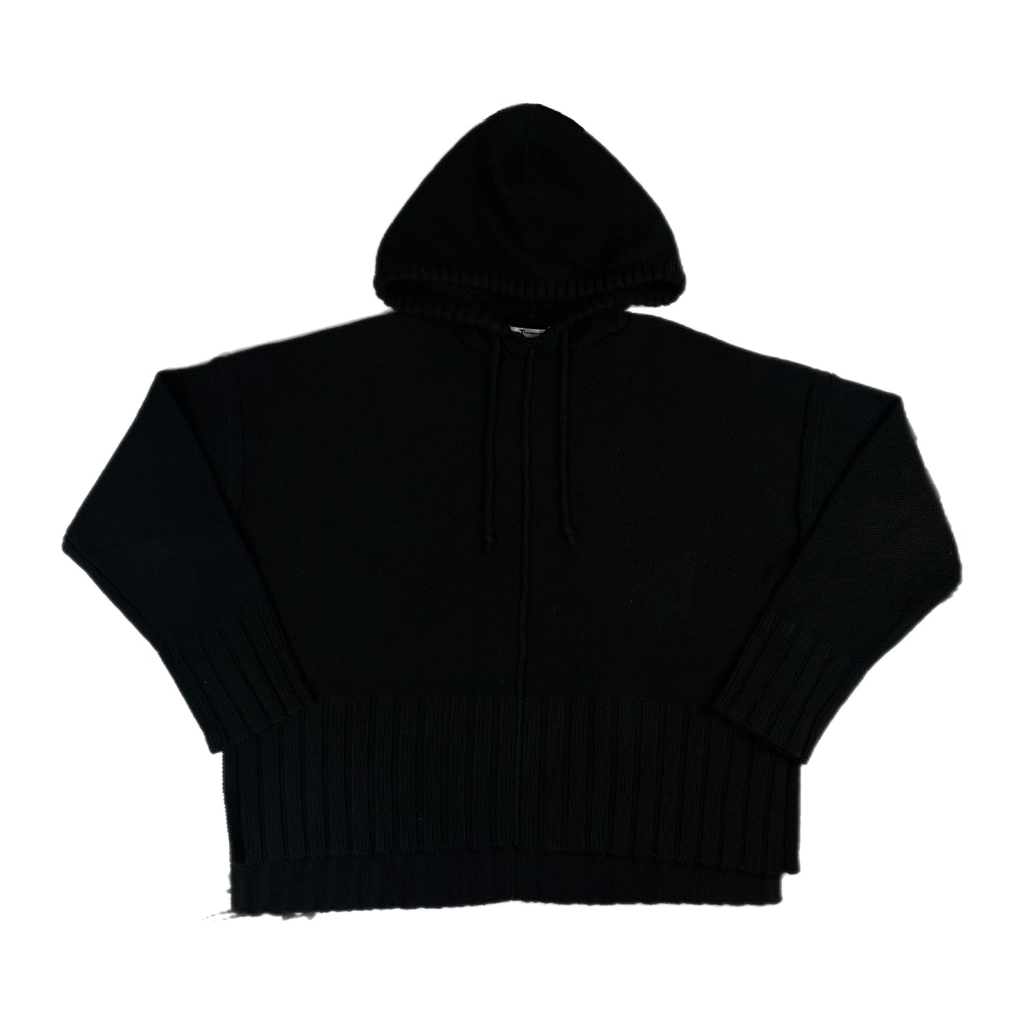 Alexander Wang Cropped Knit Pullover Hoodie - Size Large