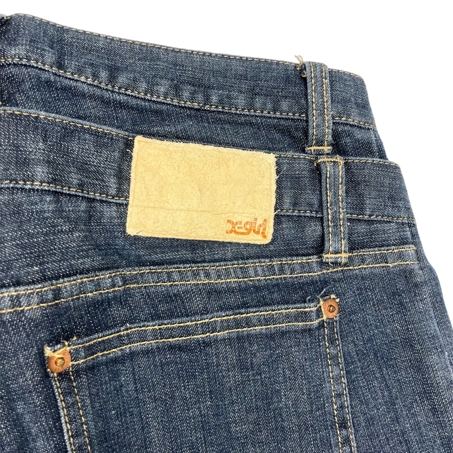 X-Girl Double Waist Navy Stretch Denim - Size 1 (JPN)