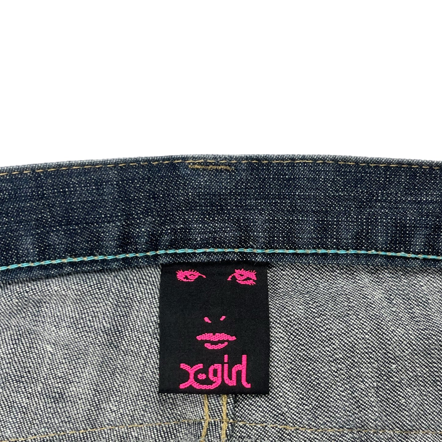 X-Girl Double Waist Navy Stretch Denim - Size 1 (JPN)