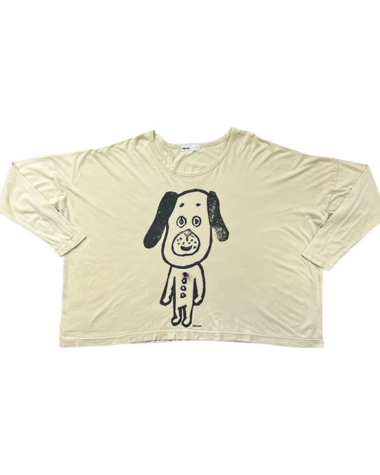 Né-Net Cream Dog L/S Tee - Size 2 (JPN)