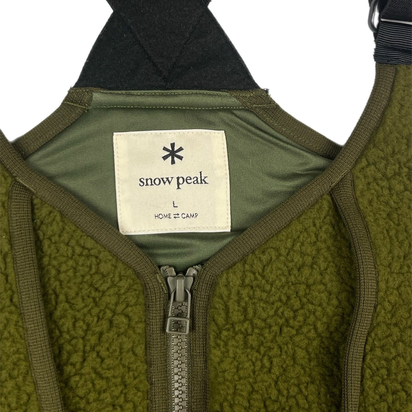 Snow Peak Olive Thermal Boa Fleece Vest - Size Large