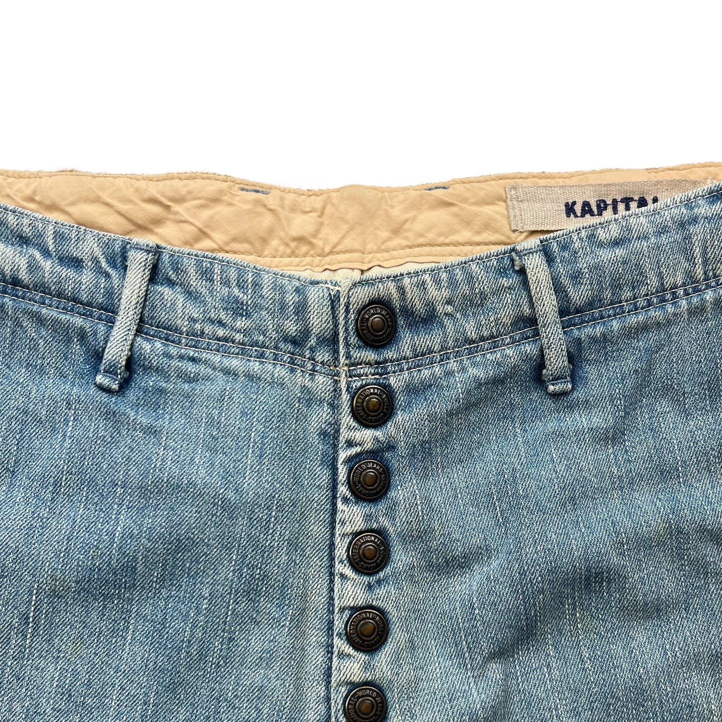 Kapital Clown Denim Light Wash/Hemp - Size 2(JPN)