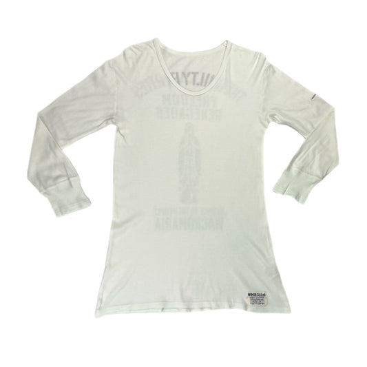 Wacko Maria Guilty Parties White 3/4 Sleeve Shirt - Size Medium