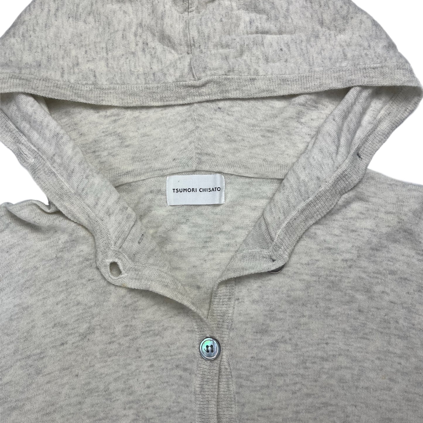 NOL Tsumori Chisato Grey Button Up Tree Hoodie - Size 2 (JPN)