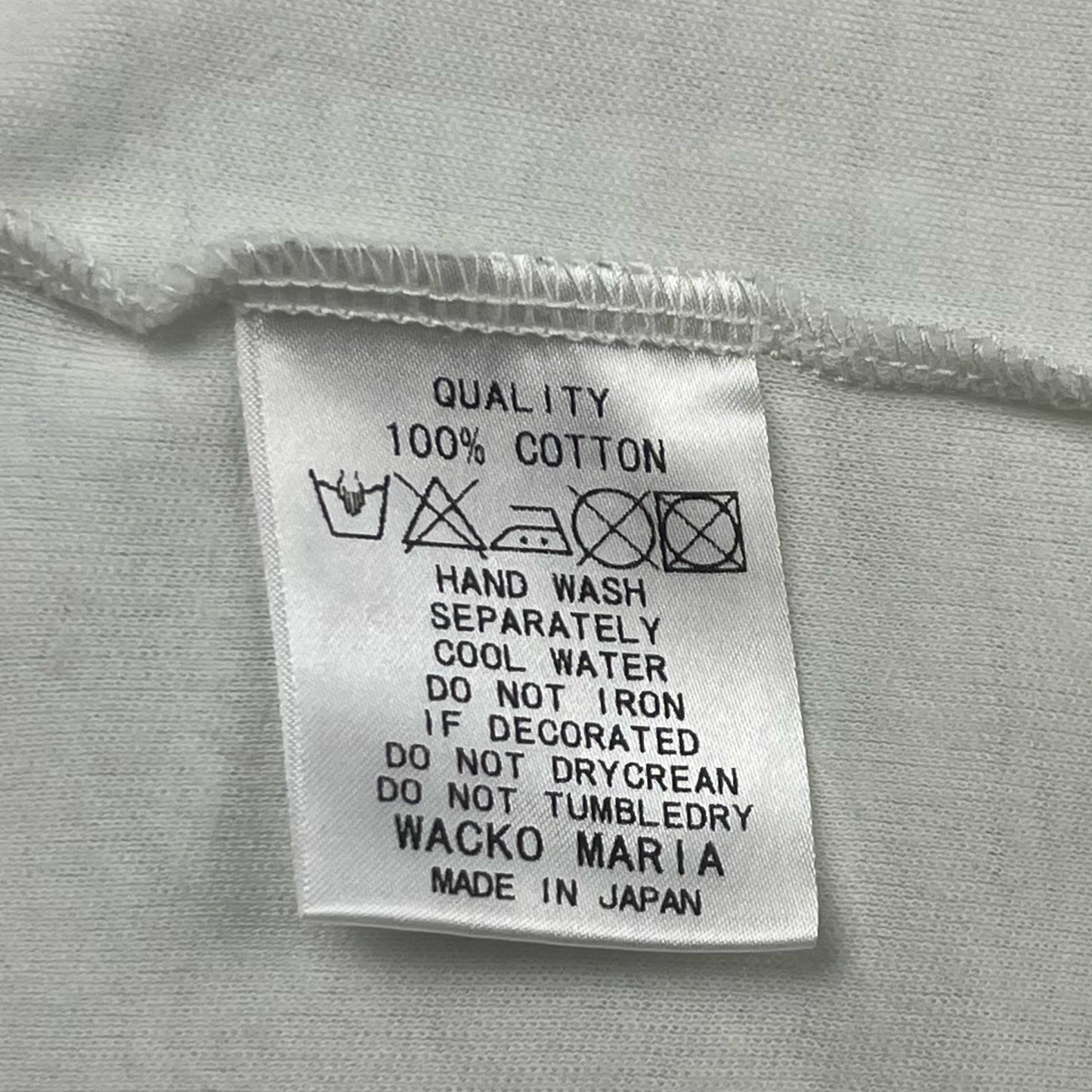 Wacko Maria Guilty Parties White 3/4 Sleeve Shirt - Size Medium