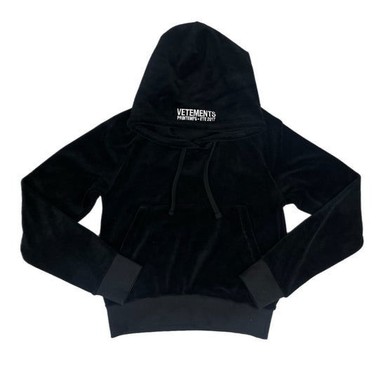 Vetements x Juicy Couture SS17 Runway Black Velour Hoodie - Size Medium