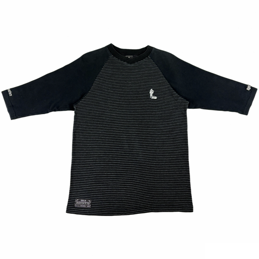 STRIPED 5/8 SLEEVE RAGLAN