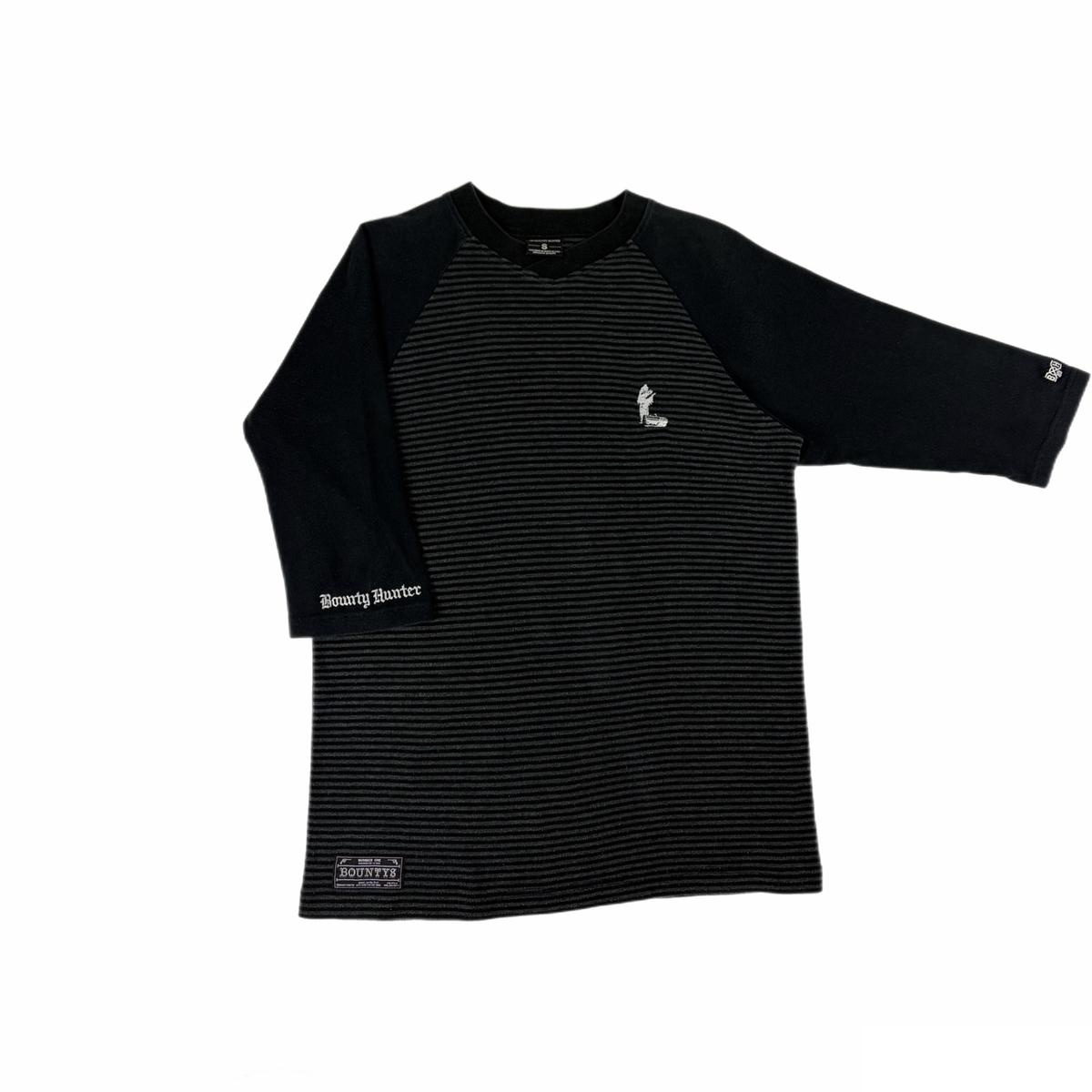 STRIPED 5/8 SLEEVE RAGLAN